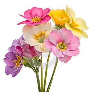 A bunch of flowers isolated on white background photo