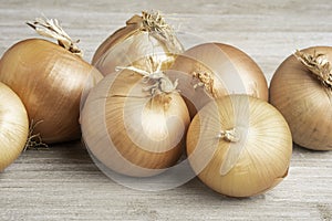 Sweet Southern Onions On A White Panel Board