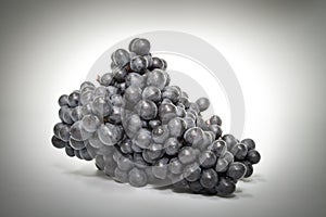 Bunch of fresh black grapes ,black&white picture