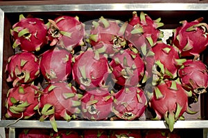 A bunch of dragon fruit