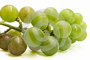A bunch of fresh green grapes