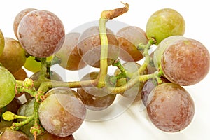 A bunch of fresh green grapes