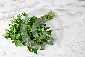 Bunch of fresh green parsley