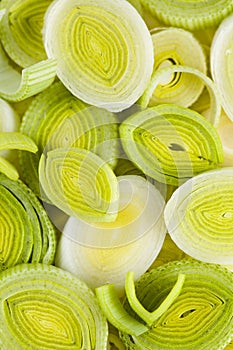 Bunch of fresh leeks