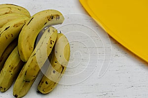 Bunch of fresh organic Banana on the table