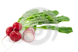 A bunch of fresh radishes