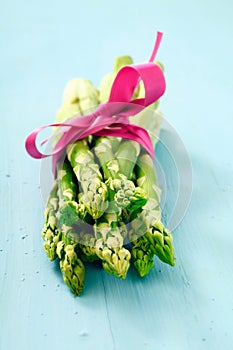 Bunch of fresh young asparagus