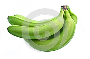 Bunch of green bananas