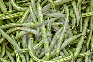 A bunch of green beans