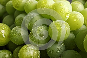 Bunch of green fresh ripe juicy grapes as background