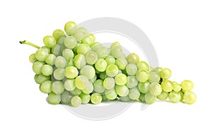 Bunch of green fresh ripe juicy grapes isolated