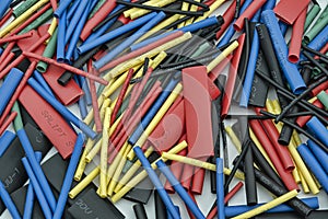 A bunch of heat shrink tubes