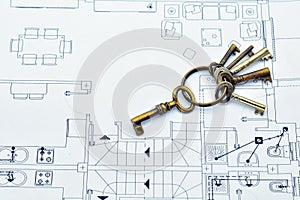 Architecture plan on paper