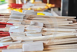 Bunch of incense sticks for buddhist temple offertory