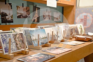 Bunch of landmarks stamped post cards