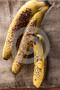 A bunch of overriped bananas