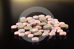 Bunch of painkiller tablets