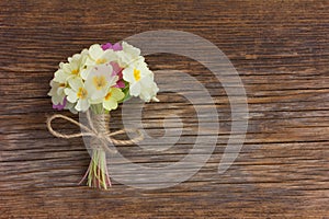 Bunch of pale yellow primroses