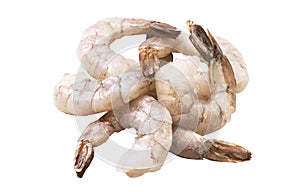 A bunch of raw fresh prawn