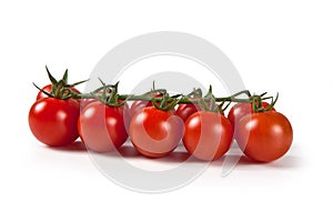 Bunch of Red Cherry Tomatoes with Water Droplets, Ingredient â€“ Italian `Ciliegino` Variety