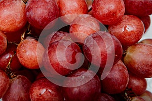 Bunch of red grapes close-up