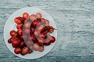 Bunch of red grapes close-up