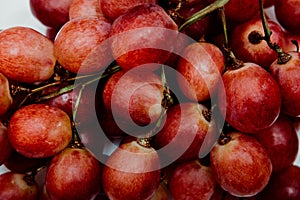 Bunch of red grapes close-up