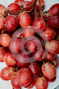 Bunch of red grapes close-up