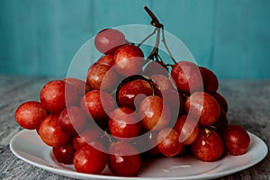 Bunch of red grapes close-up