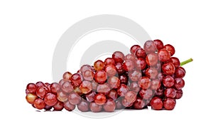 Bunch of red grapes isolated on white