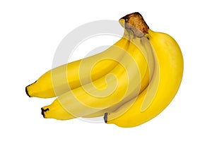 Bunch of ripe bananas isolated over white background