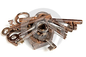 Bunch of rusty keys