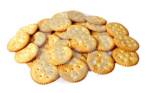 Bunch of salted crackers