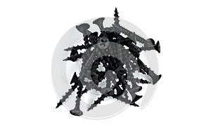 ÃÂ bunch of screws for a cross-shaped screwdriver.