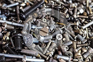 bunch of screws, different sizes and diameters