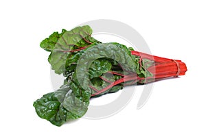 Bunch of Silverbeet isolated over white background