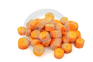 Bunch of sliced carrots