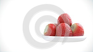 Bunch of Strawberries isolated over solid background