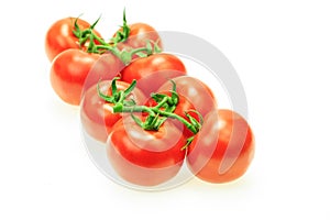 Bunch of tomatoes with stem