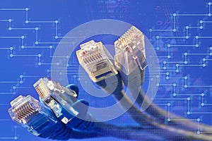 A bunch of UTP cables