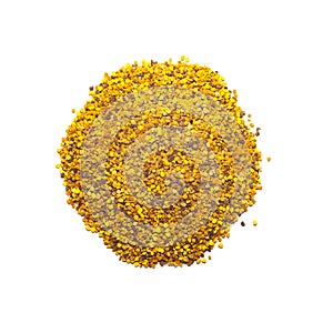 A bunch of yellow bee pollen