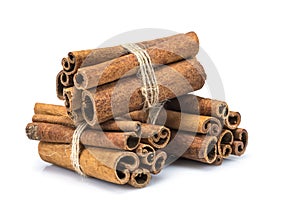 Bunches of cinnamon sticks