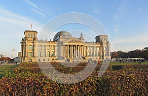 Bundestag Berlin in the autumn