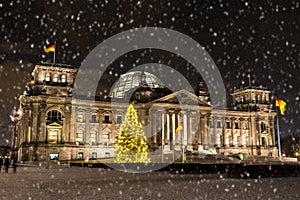 Bundestag at christmas time photo