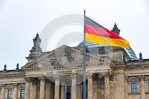 The Bundestag Federal Diet in Berlin, Germany, in winter