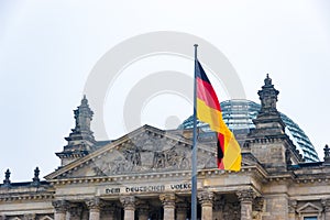 The Bundestag Federal Diet in Berlin, Germany, in winter