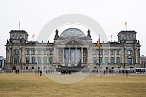 Bundestag german federal parliament building in Berlin Germany