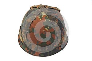 Bundeswehr helmet with camouflage photo