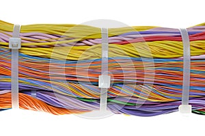 Bundle of cables with cable ties