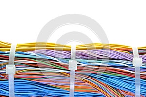 Bundle of cables with cable ties
